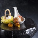 叉烧菠萝卷 金杯鲟鱼子酱炒鲜奶冰镇圣子海蜇1