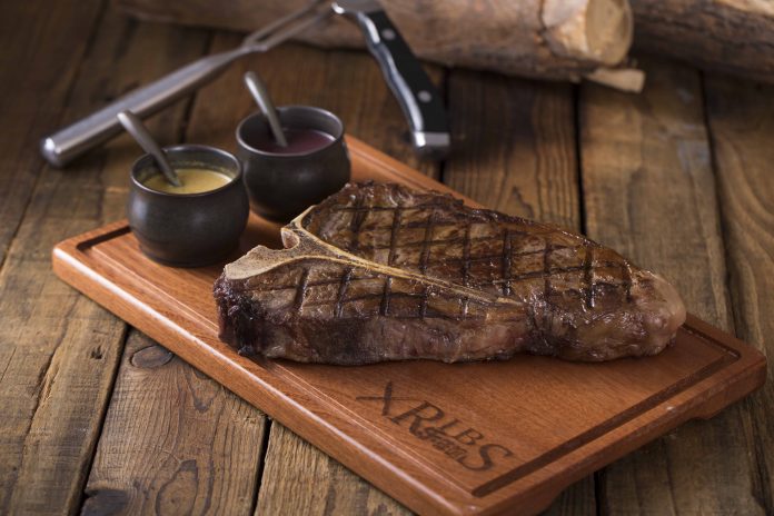Dry aged Wagyu Beef - RIBS Selected Porterhouse Steak Marbling Score M5