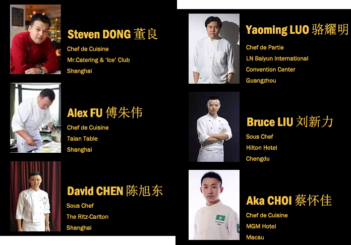 The complete lineup of competing chefs for Bocuse d'Or China Selection 2018