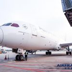 Arrival of the Air France flight AF102 from Paris to Guangzhou