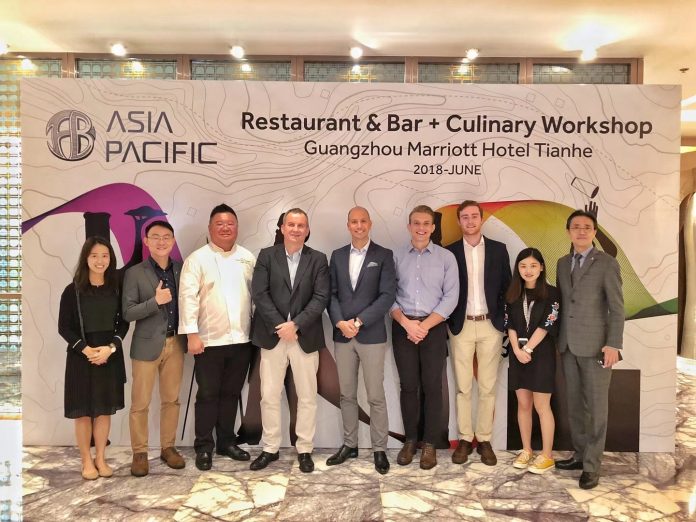 Mr. Toine Koeksel (4th from the left) at Restaurant & Bar + Culinary Workshop by the Asia Pacific of Marriott International